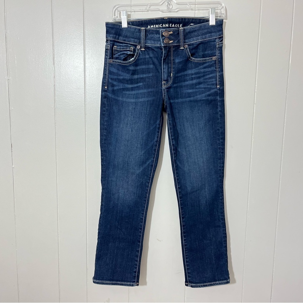 American Eagle  Artist Crop Jeans Womens Blue Size 6r